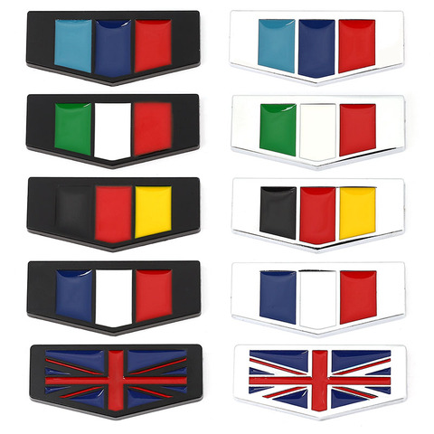 Autocollant de voiture avec emblème drapeau d'italie, allemagne, France et angleterre, pour BMW, Audi, Honda, Opel, Lada, Toyota, Chevrolet, Ford, Seat, Nissan ► Photo 1/6