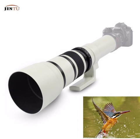 JINTU 500mm F/6.3 t-mount Super téléobjectif pour appareil photo Nikon Canon Sony DSLR et Macro 4/3 caméra sans miroir ► Photo 1/6