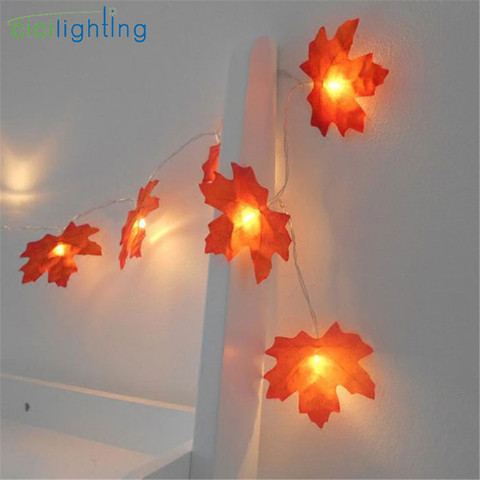 1M 2M 3M 4M 6M feuille d'érable LED chaîne lumières éclairage de vacances guirlande de fée pour les décorations de noël fête de mariage Halloween ► Photo 1/6