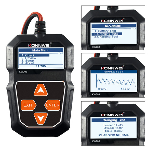 KONNWEI – testeur de batterie de voiture KW208, analyseur de chargeur, tension 12V 2000CCA, outil de charge Cricut ► Photo 1/5