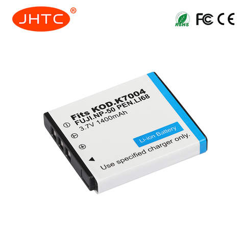 JHTC – batterie de caméra 1400mAh, NP-50 FNP50 NP50 KLIC-7004 KLIC-7004 K7004 D-Li68, pour Fujifilm X10 X20 XF1 F50 F75 ► Photo 1/4