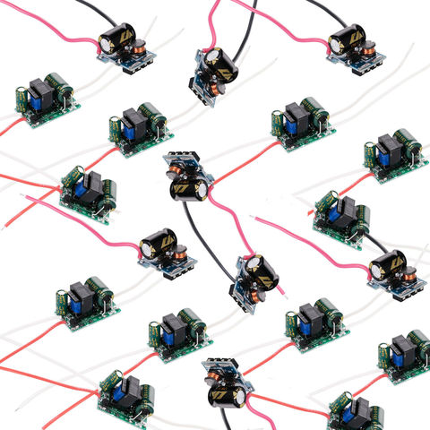 10 pièces 3W - 7W LED conducteur entrée AC 110V 220V DC 12V alimentation tension de courant Constant 300mA Dimmable lampe transformateurs ► Photo 1/6