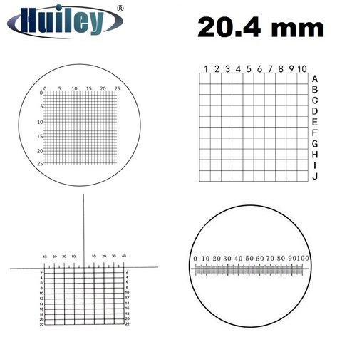 Micromètre diamètre 20.4mm oculaire réticule règle croisée échelle de grille pour Olympus CS31 série Microscope biologique verre optique ► Photo 1/6