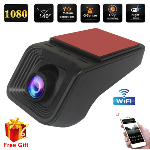 1080P WIFi tableau de bord caméra DVR tableau de bord voiture caméra WIFI DVR ADAS Dashcam Android DVR voiture enregistreur tableau de bord caméra nuit Version 1080P enregistreur ► Photo 1/6