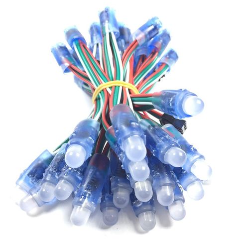 50 pcs/100/400/1000 pièces DC 5V 12mm WS2811 Module de lumière pixel LED rvb IP68 LED étanche éclairage couleur lumière de noël ► Photo 1/6