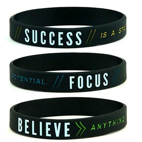 Bracelet en Silicone pour la motivation, le succès, la concentration et la croyance ► Photo 1/6