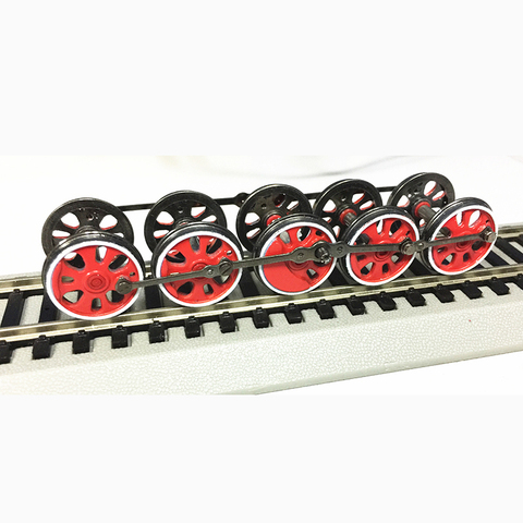 Ensemble de roues mobiles en métal, accessoires de modèle de Simulation de Locomotive à vapeur HO1/87 ► Photo 1/4