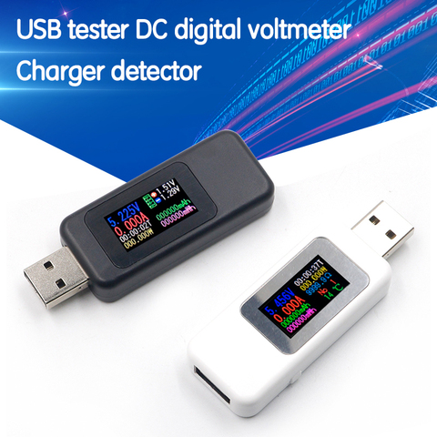 10 en 1 USB testeur DC voltmètre numérique ampèreimetro courant tension mètre ampèremètre ampèremètre détecteur batterie externe chargeur indicateur ► Photo 1/6