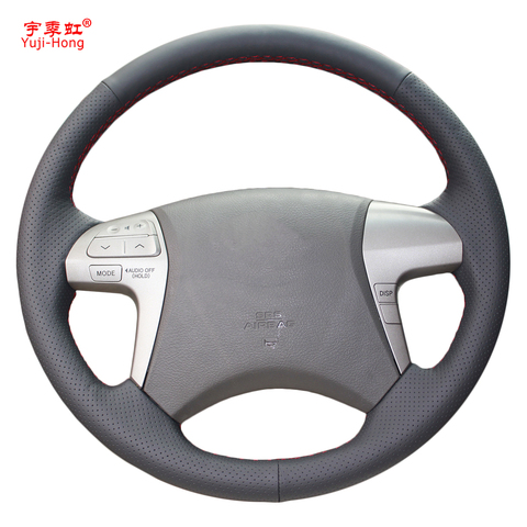 Yuji-Hong-housse de volant de voiture, housse en cuir artificiel, pour Toyota Highlander 2009-2013 Camry, 2009-2011 Fortuner 2015 ► Photo 1/6