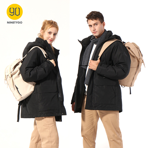 Ninetigo Smart doudoune chauffante 80% duvet high-tech chauffage 4 réglages de température mode Parka imperméable hiver bas Parka ► Photo 1/6
