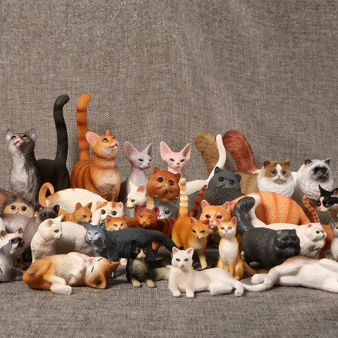 Simulation chat jouets modèles pour animaux de compagnie Figurines d'action belle persane chat Figurines PVC modèles décoration de la maison accessoires enfants jouets ► Photo 1/6