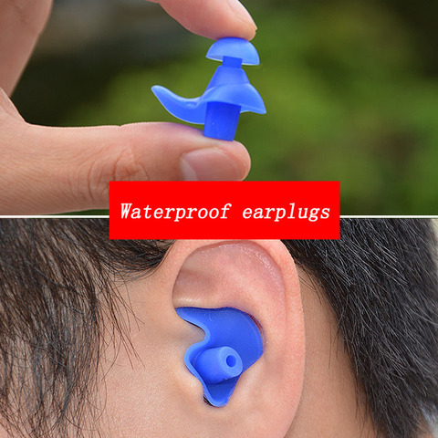 Bouchons d'oreilles en Silicone étanches, souples, anti-poussière, bouchons d'oreille pour Sports aquatiques plongée, piscine ► Photo 1/5