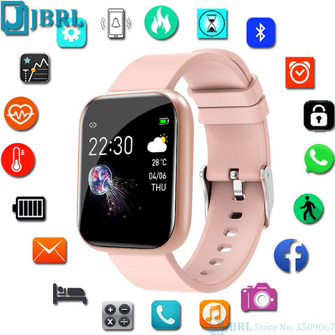 JBRL montre intelligente pleine touche femmes hommes Fitness Tracker fréquence cardiaque moniteur de pression artérielle Sport Smartwatch pour téléphone Android IOS ► Photo 1/6