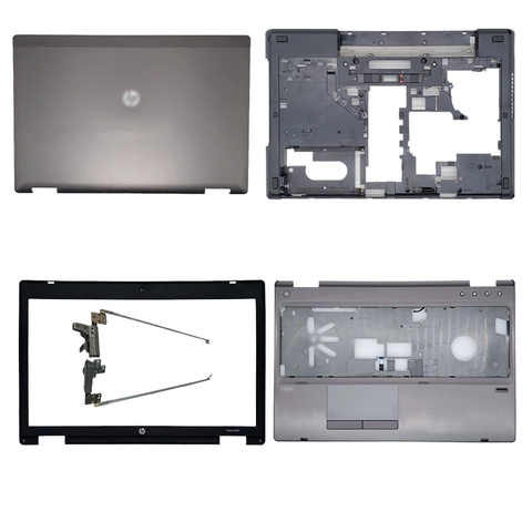 Nouvelle couverture arrière LCD pour ordinateur portable/lunette avant/charnières/repose-pied/boîtier inférieur pour HP ProBook 6560B 6570B 641202-001 641205-001 644695-001 ► Photo 1/6