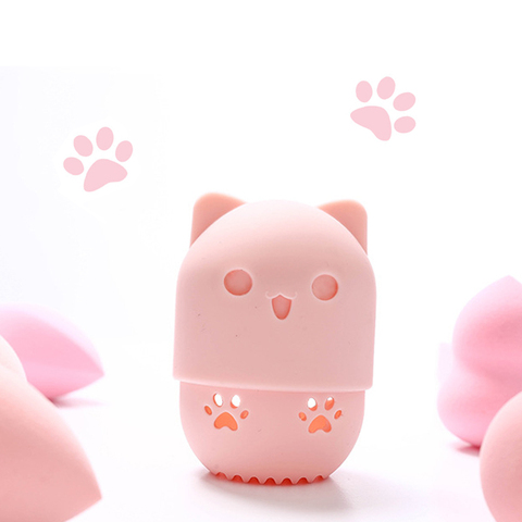 Présentoir en Silicone pour chaton en poudre, support de séchage œufs, tampon de beauté, éponge de maquillage, étui pour mélangeur de cosmétiques support coussinets ► Photo 1/6