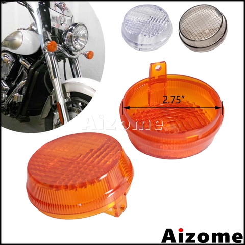 Clignotant Orange de moto 2.75 pouces, pour Kawasaki Vulcan 2000 1600 classique Nomad, couvercle en plastique ► Photo 1/6