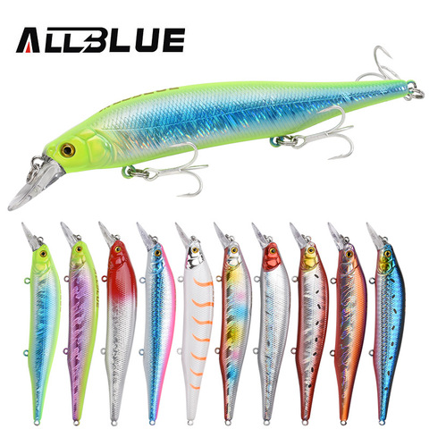 ALLBLUE KITETSU 115SW lourd coulant méné poids fixe Jerkbait leurre de pêche 115mm 18G au large de l'eau salée mer bar appâts ► Photo 1/1