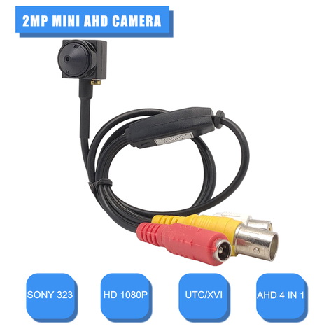 Mini caméra de vidéosurveillance AHD 4 en 1, 1080P, 2 mp, petit appareil de sécurité avec micro, SONY 323 ► Photo 1/6