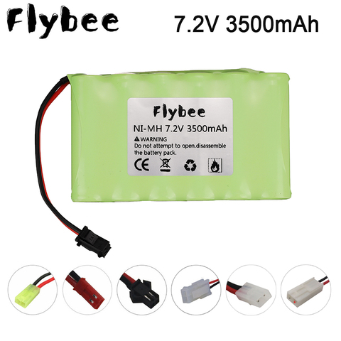 Batterie NI-MH AA rechargeable 7.2 V 3500 mah 2800mah pour télécommande, jouet électrique, bateau, voiture, camion 7.2 V 3500 mah ► Photo 1/5