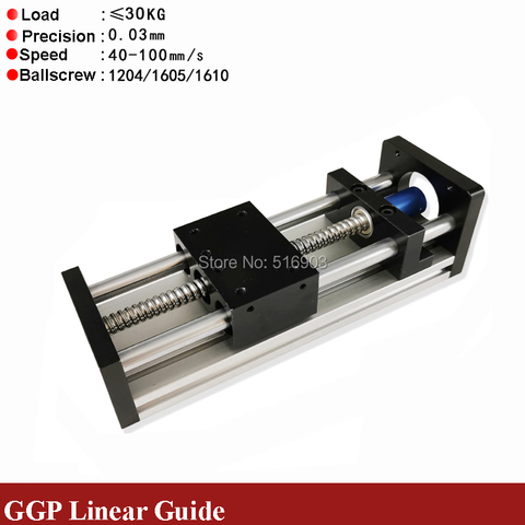 Module d'actionneur de vis à billes pour imprimante 3D XYZ, 50-700mm, CNC de guidage linéaire, mouvement sur Rail, glissière, Table, vis à billes, livraison gratuite ► Photo 1/6