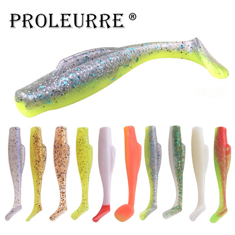 Lot d'appâts souples et brillants en Silicone, leurres de pêche, Wobblers, matériel flottant, Jigging, 85mm, 5g, 6 pièces ► Photo 1/6