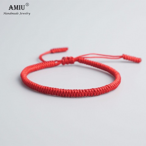 AMIU 41 couleurs tibétain bouddhiste amour porte-bonheur tibétain Bracelets & Bracelets pour femmes hommes à la main noeuds corde Budda Bracelet ► Photo 1/6