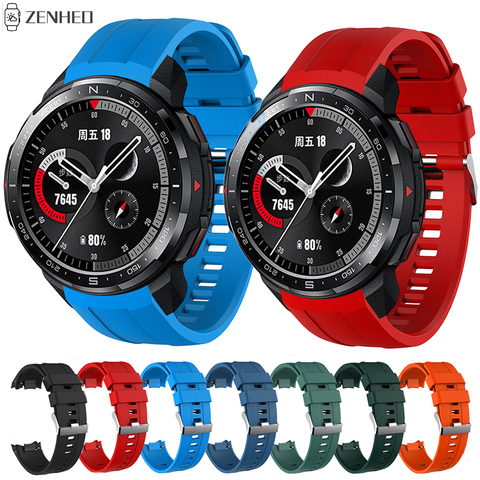 Pour Huawei Honor montre GS Pro Bracelet en Silicone Bracelet de remplacement 22mm Bracelet de montre pour Huawei Honor GS Pro Bracelet ► Photo 1/6