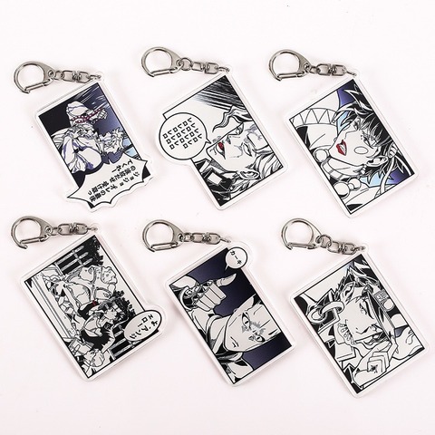 Porte-clés jojo's Bizarre Adventure pour femmes, pendentif, porte-clés, porte-clés, bijoux, chaîne créative pour pantalons Llaveros ► Photo 1/6