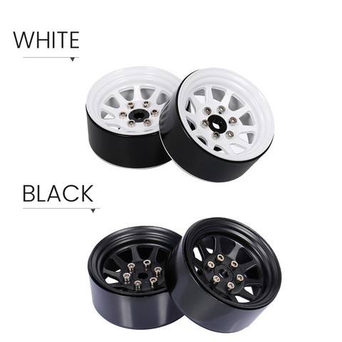 Jantes de roue à billes en aluminium 1/10 RC, 4 pièces, 1.9 pouces, pour Traxxas Hsp Redcat Rc4wd Tamiya Axial scx10 D90 Hpi ► Photo 1/6