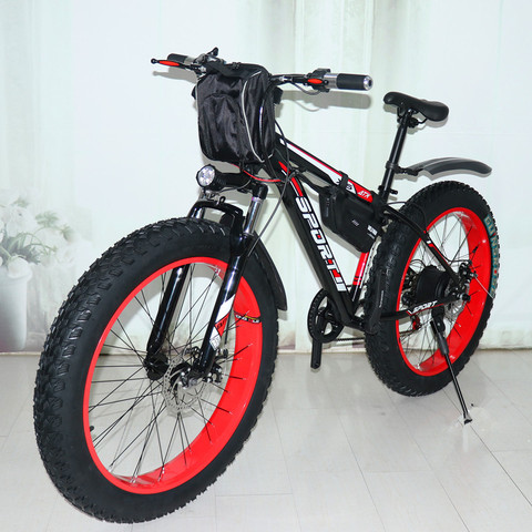 Vélo électrique fat, motoneige, 48v, 1000w, vélo électrique avec moteur au lithium, VTT ► Photo 1/6