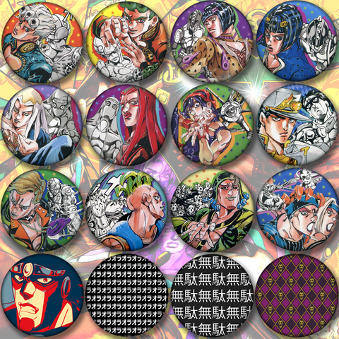 Cossun 58mm japonais Anime JOJO Bizarre aventure affichage Badge mode dessin animé Figure broches broche bijoux accessoires ► Photo 1/6