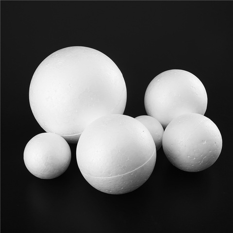 Boules de mousse en polystyrène 10CM 12CM 15CM | Balles de bricolage blanc en polystyrène pour la modélisation, décoration de fête de noël, cadeaux de nouvel an ► Photo 1/6