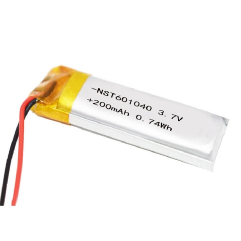 Batterie lithium-polymère 3.7V, 200 mAh, pour lecteur de musique, stylo GPS, Sat nav, DVC, caméra DVR, 601040 ► Photo 1/1