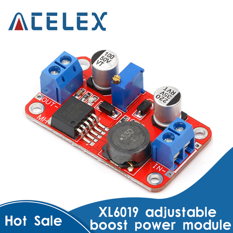 Module d'alimentation cc boost XL6019 tension stabilisée module d'alimentation sortie 5 V/12 V/24 V réglable ► Photo 1/6