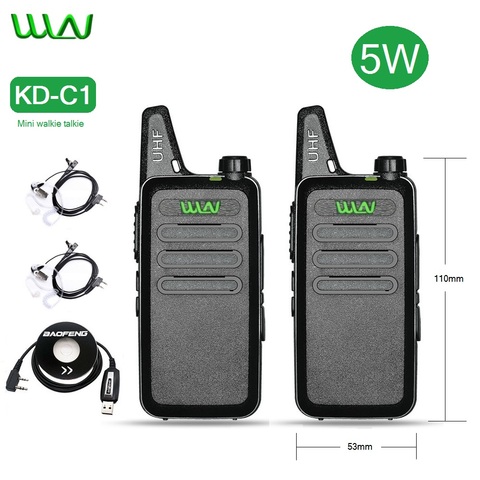 1/2/3/4/5/6 pièces Mini talkies-walkie WLN KD-C1 Station de Radio Portable UHF 430-440MHz KDC1 émetteur-récepteur Radio jambon Signal vocal clair ► Photo 1/6