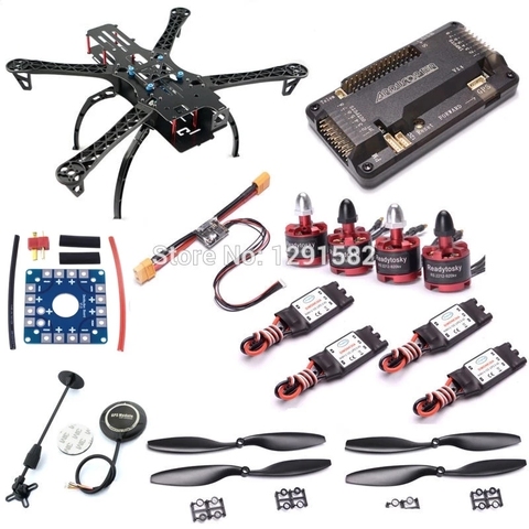 Kit de châssis Reptile X500 500mm + contrôle de vol à broches latérales APM2.6 + GPS 7 M + 30A simoine ESC + moteur 2212 920KV + hélice 1045 ► Photo 1/6