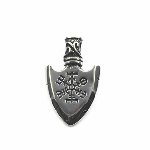 Pendentif amulette Viking Double face, fait à la main, Vintage, amulette, bouclier, pour hommes et femmes, bijoux, accessoires de collier ► Photo 1/6