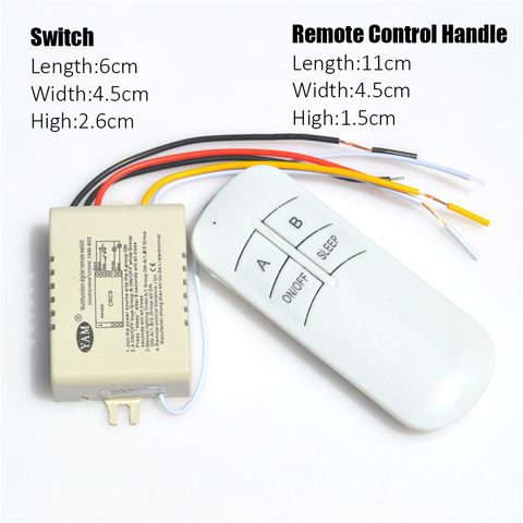 Interrupteur de commande à distance numérique RF sans fil, 1/2/3/4 voies AC 220V, pour ampoule LED, marche/arrêt, panneau de ventilateur de plafond ► Photo 1/6