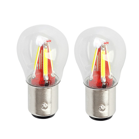 Ampoule de frein de voiture Led 1157 BAY15D P21W/5W, 2 pièces, 4 filaments Super lumineux, lampe de véhicule, jaune/rouge/blanc, accessoires de voiture 12V ► Photo 1/6