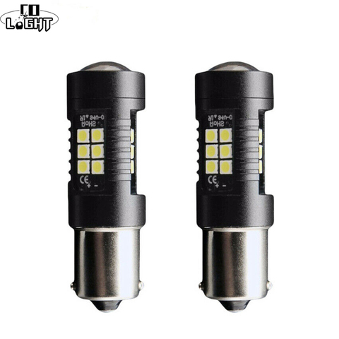 CO LIGHT – ampoule de voiture P21W LED 1156 BA15S, feux de voiture 1200Lm, clignotant, feu de stop arrière DRL R5W 3030 LED 12V 24V ► Photo 1/6