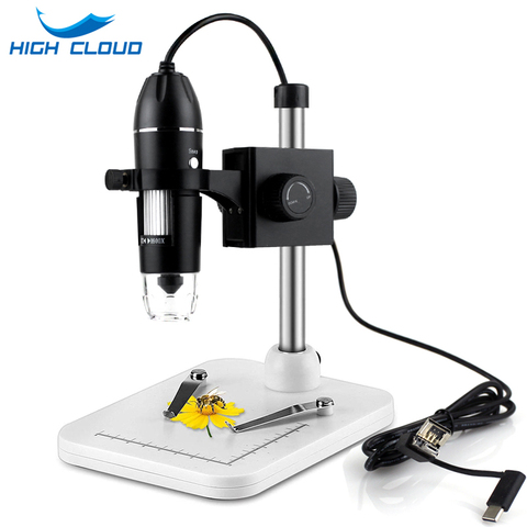 Microscope numérique USB caméra Endoscope à grossissement 1600X avec adaptateur OTG Compatible avec Mac windows 7/8/10 Android Linux ► Photo 1/6