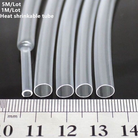 1mm 1.5mm 2mm 2.5mm 3mm 3.5mm 4mm 5mm 6mm 8mm Transparent clair thermorétractable Tube rétractable gaine gaine kits de fil ► Photo 1/4