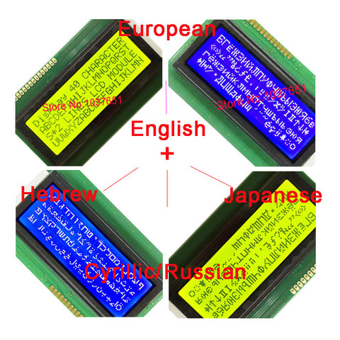 Module d'affichage lcd avec caractères russes en anglais, 20*4 2004A, bleu vert LC2041, 1 pièce, livraison gratuite ► Photo 1/6