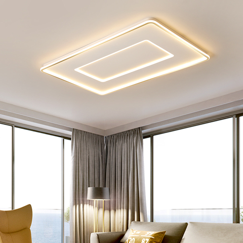 Plafonnier ultramince, éclairage à intensité réglable, luminaire de plafond, idéal pour un salon, une chambre à coucher ou une cuisine, nouveau modèle plafond moderne à LEDs ► Photo 1/6