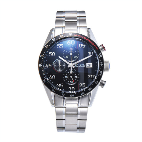 Montre de sport à Quartz pour hommes, marque originale, chronographe, bracelet entièrement en acier inoxydable, horloge, cadeaux ► Photo 1/6