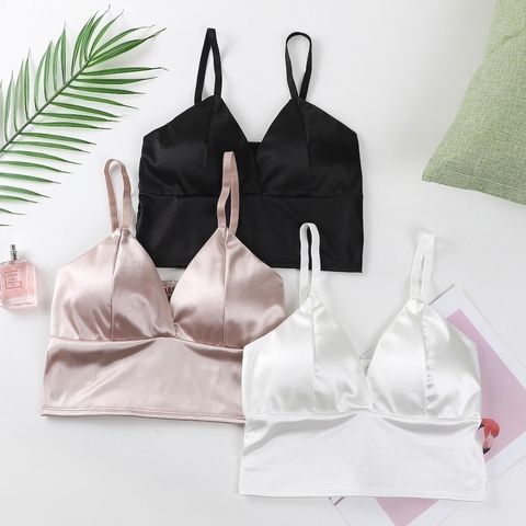 Soutien-gorge Sexy à col en v pour femmes, sous-vêtements, bustier, sans fil ► Photo 1/6