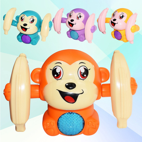 1 pièces bébé commande vocale roulant petit singe jouet marche chanter jeu de cerveau interactif ramper jouets électriques pour les enfants ► Photo 1/6