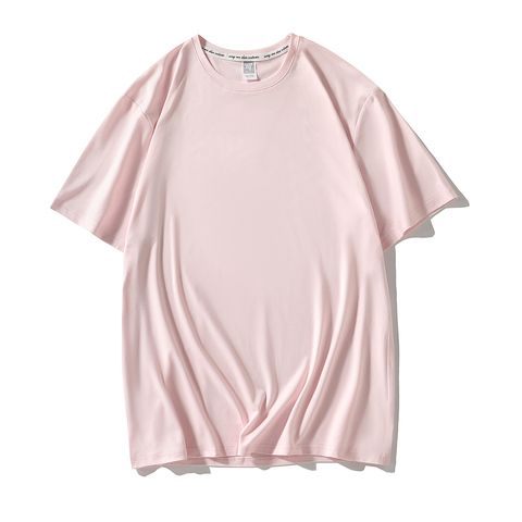Harajuku – T-shirt surdimensionné pour femmes, rose, couleur unie, basique, décontracté, Hipster coréen, livraison directe, été ► Photo 1/6