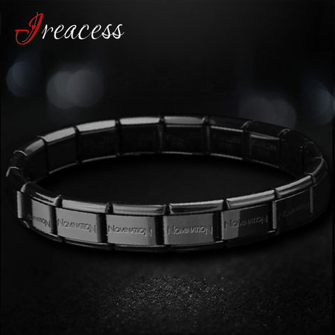 Nouveau En Acier Inoxydable Charme Bracelets Pour Femme Homme 5 couleurs or Noir Bleu Corps Bracelet et Bracelet de mode Bijoux Cadeau ► Photo 1/5