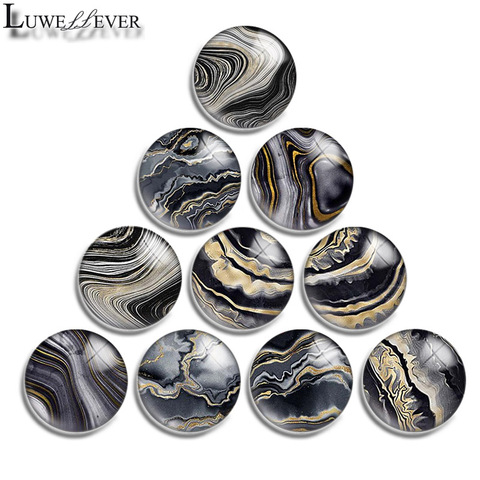 10mm 12mm 16mm 20mm 25mm 30mm 516 beau cygne mélange rond verre Cabochon bijoux trouver 18mm bouton pression bracelet à breloques ► Photo 1/6